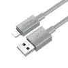 КАБЕЛЬ HOCO X107 FAVOR CHARGING DATA CABLE LIGHTNING 2,4A, 1M, СІРИЙ