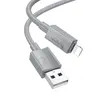 КАБЕЛЬ HOCO X107 FAVOR CHARGING DATA CABLE LIGHTNING 2,4A, 1M, СІРИЙ