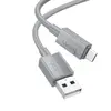 КАБЕЛЬ HOCO X107 FAVOR CHARGING DATA CABLE MICRO 3A, 1M, СІРИЙ