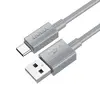 КАБЕЛЬ HOCO X107 FAVOR CHARGING DATA CABLE TYPE-C 3A, 1M, СІРИЙ