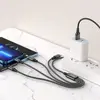 КАБЕЛЬ HOCO X76 4IN1 SUPER CHARGING CABLE (TYPE-C+TYPE-C+IP+MICRO) 2A, 1M, ЧОРНИЙ