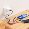 КАБЕЛЬ HOCO X76 4IN1 SUPER CHARGING CABLE (TYPE-C+TYPE-C+IP+MICRO) 2A, 1M, ЧОРНИЙ, ЧЕРВОНИЙ, СИНІЙ