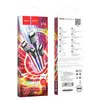 КАБЕЛЬ HOCO X76 4IN1 SUPER CHARGING CABLE (TYPE-C+TYPE-C+IP+MICRO) 2A, 1M, ЧОРНИЙ, ЧЕРВОНИЙ, СИНІЙ