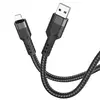 КАБЕЛЬ HOCO U110 CHARGING DATA CABLE ДЛЯ LIGHTNING, 2,4A, 1,2M, ЧОРНИЙ