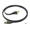 КАБЕЛЬ ІНТЕРНЕТУ LAN HOCO US07 GENERAL PURE COPPER FLAT NETWORK CABLE 6GBIT, 1M, ЧОРНИЙ