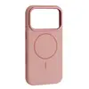 MR4_144116 Чохол liquid silicone case metal camera magsafe для iphone 17 pro рожевий 