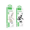КАБЕЛЬ PD HOCO X110 HONORIFIC 60W CHARGING DATA CABLE TYPE-C TO TYPE-C 1M, ЧОРНИЙ