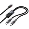 КАБЕЛЬ PD HOCO U139 C TO TYPE-C TO TYPE-C 100W FAST CHARGING DATA CABLE 1.2M, ЧОРНИЙ