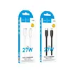 КАБЕЛЬ PD HOCO X115 SURPASS PD27W FAST CHARGING DATA CABLE LIGHTNING 1M, ЧОРНИЙ