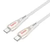КАБЕЛЬ PD HOCO U133 MONTE 60W CHARGING DATA CABLE TYPE-C TO TYPE-C 1.2M, СІРИЙ
