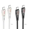 КАБЕЛЬ PD HOCO U133 MONTE 60W CHARGING DATA CABLE TYPE-C TO TYPE-C 1.2M, СІРИЙ