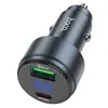 АВТОМОБІЛЬНИЙ ЗАРЯДНИЙ ПРИСТРІЙ HOCO Z57B GLORIOUS 63W DUAL-PORT DIGITAL DISPLAY PD45W+QC3.0 CAR CHARGER, ЧОРНИЙ