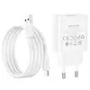 МЕРЕЖЕВИЙ ЗАРЯДНИЙ ПРИСТРІЙ BOROFONE BA74A ASPIRER 1USB, 2.1А CABLE TYPE-C, БІЛИЙ