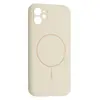 MR4_144833 Чохол silicone case full camera fine ring magsafe для iphone 12 antique, білий 