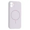 MR4_144841 Чохол silicone case full camera fine ring magsafe для iphone 12 purpule lilac 