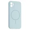 MR4_144839 Чохол silicone case full camera fine ring magsafe для iphone 12 new sky синій 