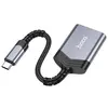 КАРТРИДЕР HOCO UA25 2IN1 CARD READER TYPE-C METAL, СІРИЙ