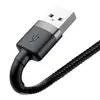 КАБЕЛЬ BASEUS CAFULE LIGHTNING 2,4A, 0,5M, ЧОРНИЙ-СІРИЙ CALKLF-AG1