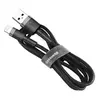 КАБЕЛЬ BASEUS CAFULE LIGHTNING 2,4A, 0,5M, ЧОРНИЙ-СІРИЙ CALKLF-AG1