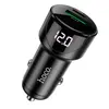 АВТОМОБІЛЬНИЙ ЗАРЯДНИЙ ПРИСТРІЙ HOCO Z42 LIGHT ROAD DIGITAL DISPLAY PD20W, QC3.0 USB-A, TYPE-C, 3A, ЧОРНИЙ