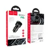 АВТОМОБІЛЬНИЙ ЗАРЯДНИЙ ПРИСТРІЙ HOCO Z42 LIGHT ROAD DIGITAL DISPLAY PD20W, QC3.0 USB-A, TYPE-C, 3A, ЧОРНИЙ
