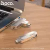 ФЛЕШ-НАКОПИЧУВАЧ USB-A, C HOCO UD10 WISE TYPE-C USB FLASH DRIVE 64GB, СІРИЙ
