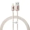 КАБЕЛЬ BASEUS CRYSTAL SHINE SERIES FAST CHARGING DATA CABLE USB-A TO LIGHTNING 2.4A 1.2M РОЖЕВИЙ CAJY001104