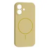 MR4_145204 Чохол silicone case full camera fine ring magsafe для iphone 17 custard 