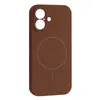 MR4_145201 Чохол silicone case full camera fine ring magsafe для iphone 17 new brown 