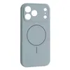 ЧОХОЛ SILICONE CASE FULL CAMERA FINE RING MAGSAFE ДЛЯ IPHONE 17 PRO NEW SKY СИНІЙ