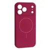 ЧОХОЛ SILICONE CASE FULL CAMERA FINE RING MAGSAFE ДЛЯ IPHONE 17 PRO MANYUE ЧЕРВОНИЙ
