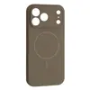 MR4_145252 Чохол silicone case full camera fine ring magsafe для iphone 17 pro max titanium, сірий 
