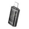 ПЕРЕХІДНИК HOCO UA36A IP MALE TO C FEMALE OTG TRANSPARENT ADAPTER, ЧОРНИЙ