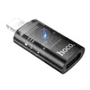 ПЕРЕХІДНИК HOCO UA36A IP MALE TO C FEMALE OTG TRANSPARENT ADAPTER, ЧОРНИЙ