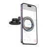 АВТОТРИМАЧ HOCO H77 VIEW FOLDING MAGNETIC RING CAR HOLDER (CENTER CONSOLE), ЧОРНИЙ METAL, СІРИЙ