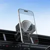 БЕЗДРОТОВИЙ АВТОМОБІЛЬНИЙ ЗАРЯДНИЙ ПРИСТРІЙ HOCO HW35 POWER ELECTRIC MAGNETIC WLS FAST CHARGING CAR HOLDER (AIR OUTLET), ЧОРНИЙ