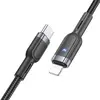 КАБЕЛЬ PD HOCO U117 GRAND PD INTELLIGENT POWER-OFF CHARGING DATA CABLE LIGHTNING, ЧОРНИЙ