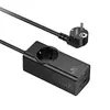 МЕРЕЖЕВИЙ ПОДОВЖУВАЧ HOCO NS9 WISDOM 1-POSITION (PD67W, 3C1A) DESKTOP SOCKET (EU, GER), ЧОРНИЙ