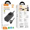 МЕРЕЖЕВИЙ ПОДОВЖУВАЧ HOCO NS9 WISDOM 1-POSITION (PD67W, 3C1A) DESKTOP SOCKET (EU, GER), ЧОРНИЙ