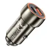 АВТОМОБІЛЬНИЙ ЗАРЯДНИЙ ПРИСТРІЙ HOCO Z46A СИНІЙ WHALE 1PDOUT, 1USB, QC, PD20W, 3A METAL, СІРИЙ