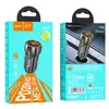 АВТОМОБІЛЬНИЙ ЗАРЯДНИЙ ПРИСТРІЙ HOCO Z46A СИНІЙ WHALE 1PDOUT, 1USB, QC, PD20W, 3A METAL, СІРИЙ