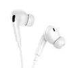 НАВУШНИКИ ДРОТОВІ HOCO M101 PRO CRYSTAL SOUND WIRE-CONTROLLED EARPHONES WITH MIC., БІЛИЙ