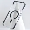 ЧОХОЛ ROCK CRYSTAL CLEAR ANTI-DROP MAGNETIC PROTECTION CASE ДЛЯ IPHONE 17 PRO MAX TRANSPARENT, ЧОРНИЙ