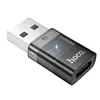 ПЕРЕХІДНИК HOCO UA36C USB MALE TO C FEMALE USB2.0 TRANSPARENT ADAPTER, ЧОРНИЙ