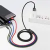 КАБЕЛЬ BASEUS FAST 4IN1 CABLE ДЛЯ LIGHTNING+TYPE-C (2)+MICRO 3.5A 1.2M, ЧОРНИЙ CA1T4-B01