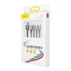 КАБЕЛЬ BASEUS FAST 4IN1 CABLE ДЛЯ LIGHTNING+TYPE-C (2)+MICRO 3.5A 1.2M, ЧОРНИЙ CA1T4-B01