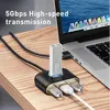 ХАБ HUB BASEUS SQUARE ROUND 4IN1 ХАБ HUB ADAPTER (USB3.0 TO USB3.0*1+USB2.0*3) 1M, ЧОРНИЙ CAHUB-AY01