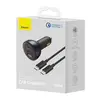 АВТОМОБІЛЬНИЙ ЗАРЯДНИЙ ПРИСТРІЙ BASEUS QUALCOMM QUICK CHARGE 5 TECHNOLOGY TYPE-C TO TYPE-C+U 160W + CABLE SET, СІРИЙ TZCCZM-0G