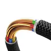 КАБЕЛЬ BASEUS DURA SERIES USB-A TO TYPE-C 60W 1M, ЧОРНИЙ-ЗОЛОТИСТИЙ P10377802U01-00
