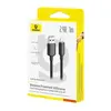 КАБЕЛЬ BASEUS FOAMED SILICONE USB-A TO LIGHTNING 2.4A 1M, ЧОРНИЙ E0426900